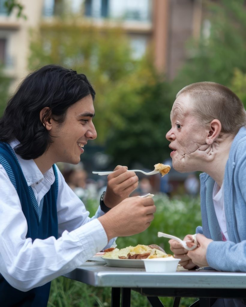 young-adult-eating-with-disabled-friend (Large)